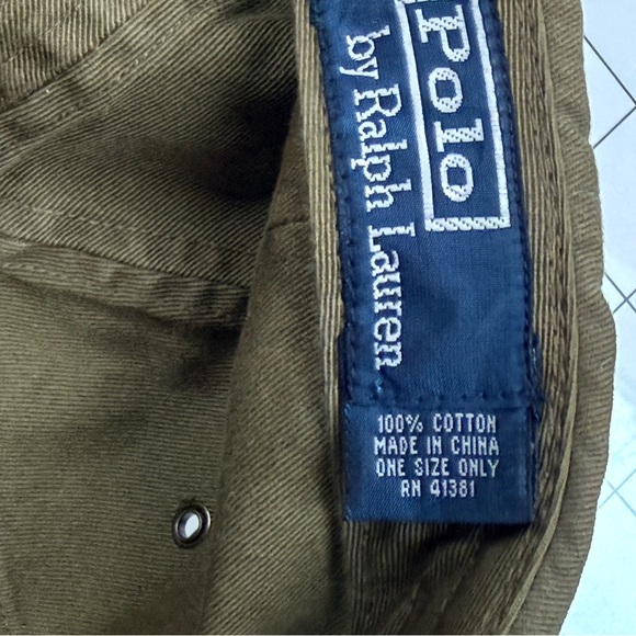 Ralph Lauren Polo Field & Stream Olive and Tan Outdoor Vintage Cap - Picture 5 of 5